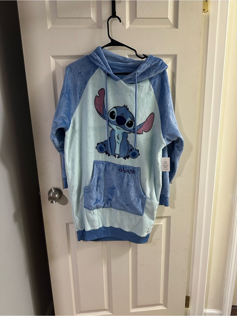 Disney Light Blue & Royal Blue Stitch Hoodie Dress - Kids